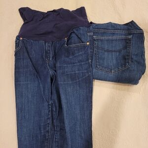 GAP High Rise Maternity Jeans in Dark Indigo Blue